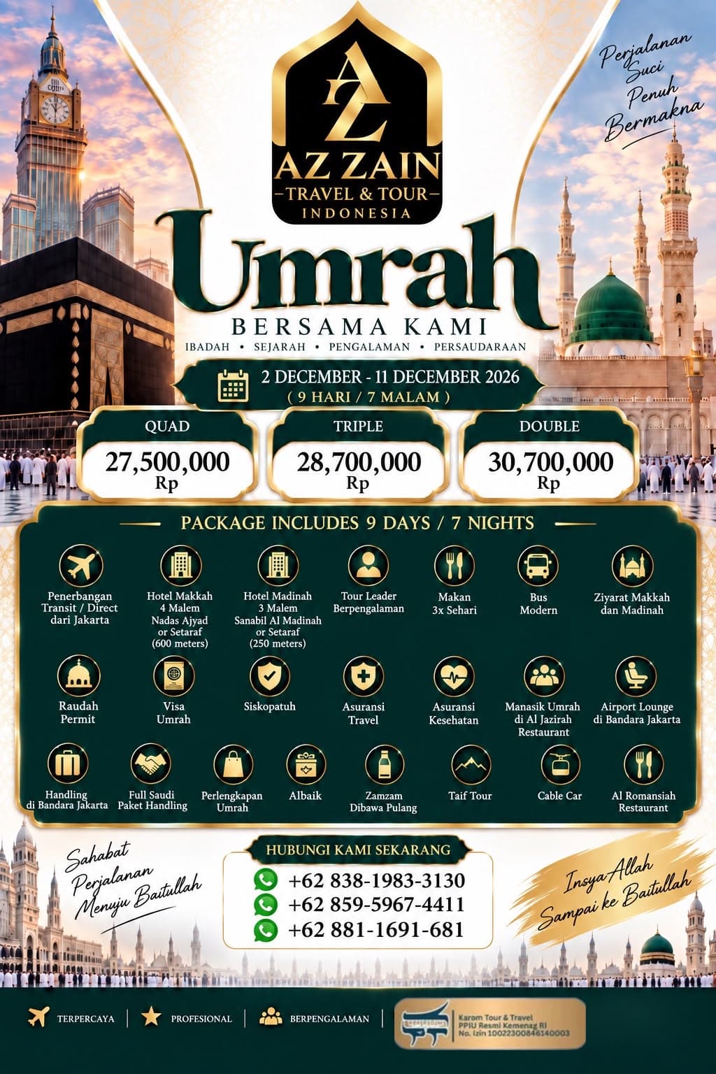 Brosur resmi Umrah Desember 2026